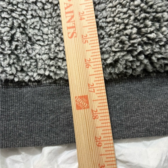 The Happy Company Gray Sherpa Hoodie. Very Soft Hoodie with Pockets. - Picture 13 of 15